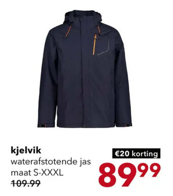 Scapino kjelvik waterafstotende jas maat S-XXXL aanbieding