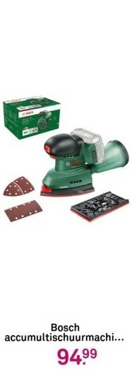 Karwei Bosch accumultischuurmachine universalsander 18v-10 (zonder accu) aanbieding