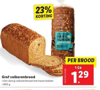 Lidl Grof volkorenbrood aanbieding