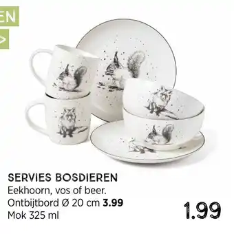 Xenos Servies Bosdieren aanbieding