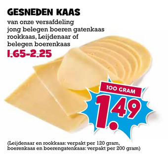 Boon`s Markt Gesneden kaas aanbieding