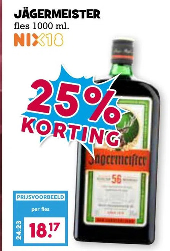 Boon`s Markt Jägermeister aanbieding