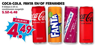 Boon`s Markt Coca-cola, fanta en/of fernandes aanbieding