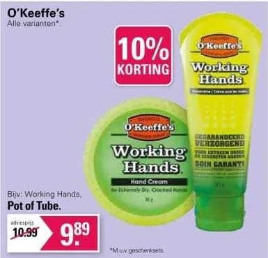 De Online Drogist O'keeffe's aanbieding