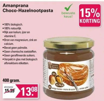 De Online Drogist Amanprana choco-hazelnootpasta aanbieding