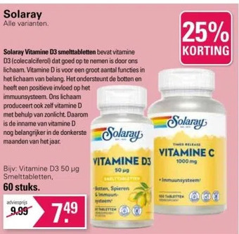De Online Drogist Solaray alle varianten. aanbieding