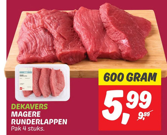 Dekamarkt Dekavers magere runderlappen aanbieding
