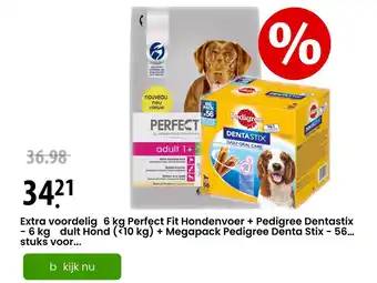 Zooplus Perfect Fit Hondenvoer + Pedigree Dentastix Megapack Pedigree Denta Stix aanbieding