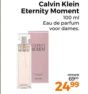 Trekpleister Calvin klein eternity moment 100 ml aanbieding