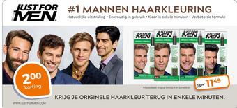 Trekpleister Just for men aanbieding