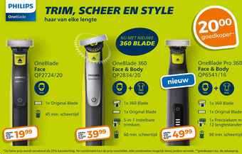 Trekpleister Philips oneblade aanbieding