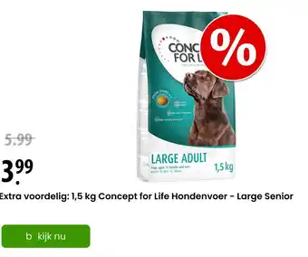 Zooplus 1,5 kg Concept for Life Hondenvoer - Large Senior aanbieding