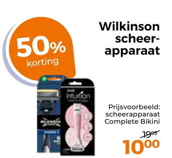Trekpleister Wilkinson scheerapparaat aanbieding