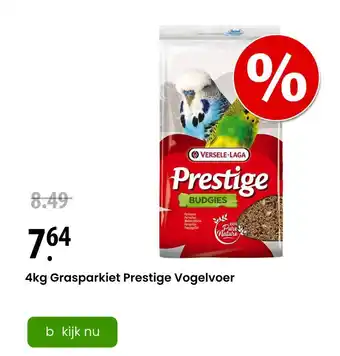 Zooplus 4kg Grasparkiet Prestige Vogelvoer aanbieding