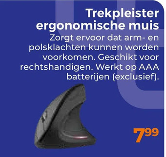 Trekpleister Trekpleister ergonomische muis aanbieding