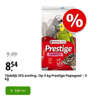 Zooplus 3 kg Prestige Papegaai - 3 kg aanbieding