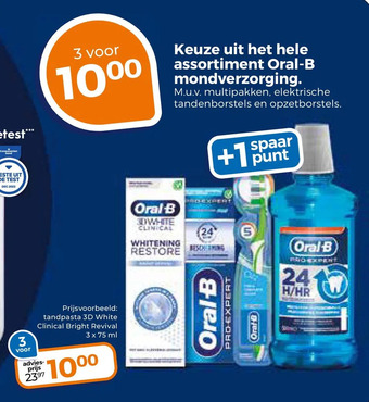 Trekpleister Keuze uit het hele assortiment oral-b mondverzorging. aanbieding