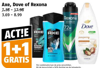 Poiesz Axe, Dove of Rexona aanbieding