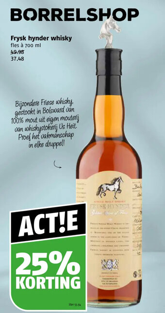 Poiesz Frysk hynder whisky fles à 700 ml aanbieding