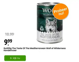 Zooplus 6x400g The Taste Of The Mediterranean Wolf of Wilderness Hondenvoer aanbieding