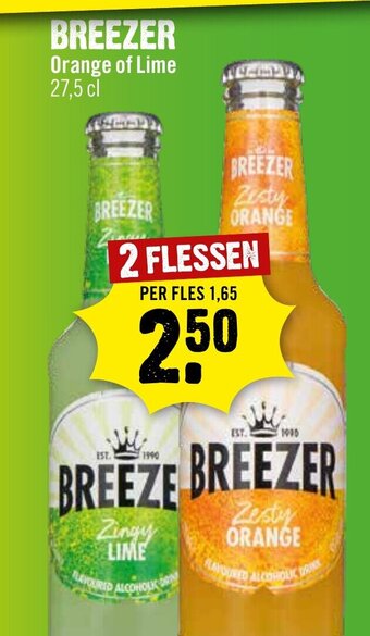 Dirck 3 BREEZER Orange of Lime 27,5 cl aanbieding