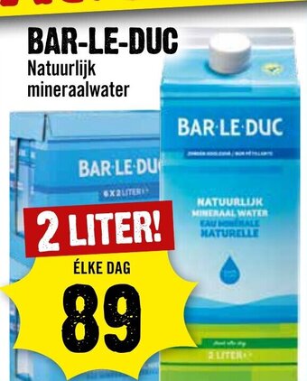 Dirck 3 BAR-LE-DUC Natuurlijk mineraalwater 2 LITER! aanbieding