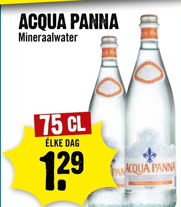 Dirck 3 ACQUA PANNA Mineraalwater 75 CL aanbieding