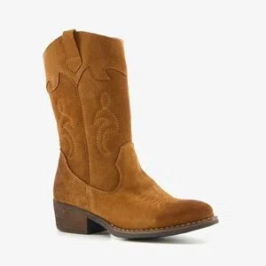 Scapino Twoday leren meisjes western laarsjes cognac aanbieding