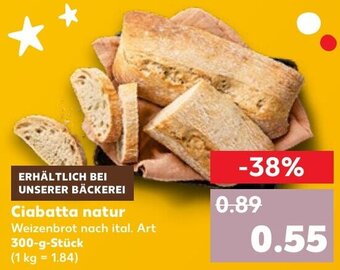 Kaufland DE Ciabatta natur aanbieding