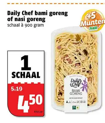 Poiesz Daily Chef bami goreng of nasi goreng 900g aanbieding