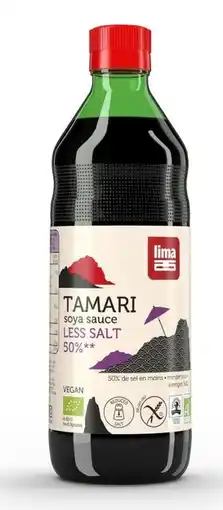 De Online Drogist Lima tamari 50% minder zout 500ml aanbieding