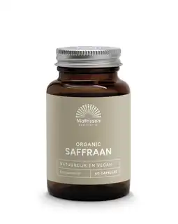 De Online Drogist Mattisson healthstyle organic saffraan 30mg 60vcp aanbieding