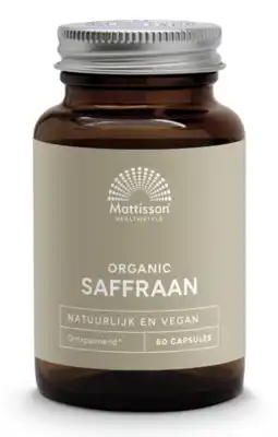 De Online Drogist Mattisson healthstyle organic saffraan 30mg 60vcp aanbieding