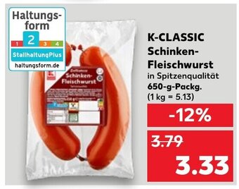 Kaufland DE K-CLASSIC Schinken- Fleischwurst aanbieding