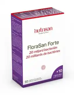 De Online Drogist Nutrisan florasan forte 20 miljard bacteriën capsules 60cp aanbieding