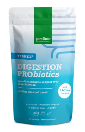 De Online Drogist Purasana digestion probiotics transit poeder 140gr aanbieding