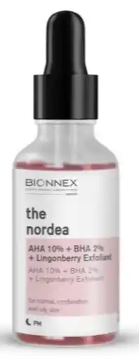 De Online Drogist Bionnex nordea aha 10% + bha 2% + lingonberry exfoliant 30ml aanbieding