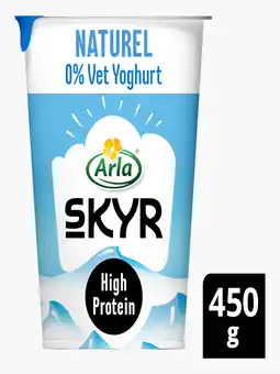 Flink Arla skyr naturel yoghurt 0% vet 450g aanbieding