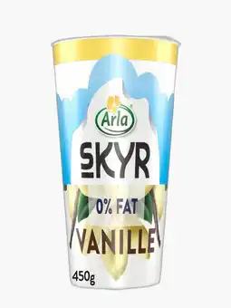 Flink Arla skyr vanille yoghurt 0% vet 450g aanbieding