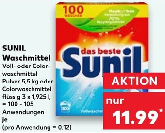 Kaufland DE SUNIL Waschmittel aanbieding