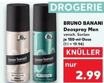 Kaufland DE BRUNO BANANI Deospray Men 150ml aanbieding