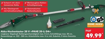 Kaufland DE Akku-Hochentaster 20V  PAHE 20-Li D4 aanbieding