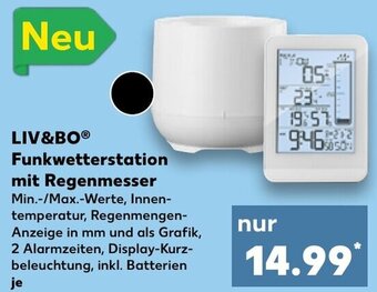 Kaufland DE LIV&BO Funkwetterstation mit Regenmesser aanbieding