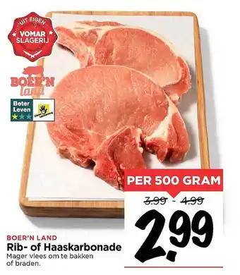 Vomar Voordeelmarkt Ribkarbonade Of Haaskarbonade aanbieding