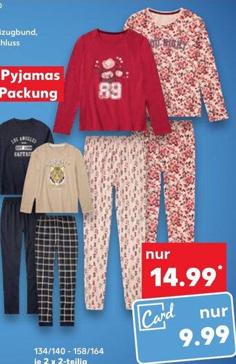 Kaufland DE KUNIBOO/HIP&HOPPS Pyjama-Doppelpack aanbieding