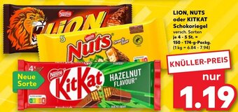 Kaufland DE LION, NUTS oder KITKAT Schokoriegel aanbieding