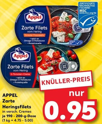 Kaufland DE APPEL Zarte Heringsfilets aanbieding