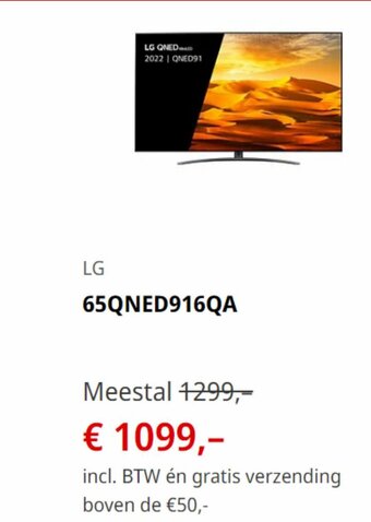 MediaMarkt LG 65QNED916QA aanbieding