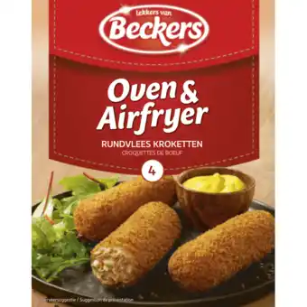 Jumbo Beckers oven & airfryer rundvlees kroketten 4 x 80g aanbieding