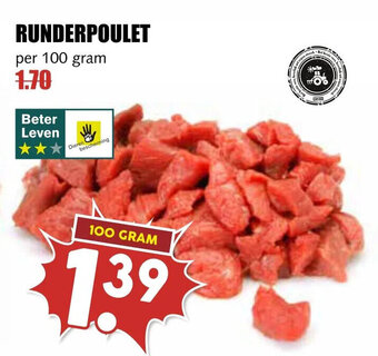 MCD Supermarkt RUNDERPOULET per 100 gram aanbieding